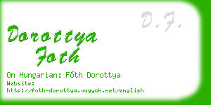 dorottya foth business card